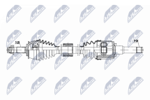 Приводний вал Opel Mokka,Mokka X 1.6Cdti 15-, 1.7Cdti 12-, Chevrolet Trax 12-