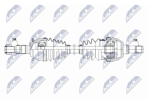 Приводной вал Opel Zafira C 1.4T 11- Приводной вал Opel Zafira C 1.4T 11-