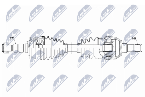 Приводний вал Opel Zafira C 1.4T 11- Приводний вал Opel Zafira C 1.4T 11-