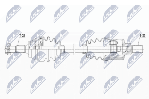 Приводний вал Peugeot 2008 1.6Hdi 13-, 207 1.6 16V 07-13 Приводний вал Peugeot 2008 1.6Hdi 13-, 207 1.6 16V 07-13