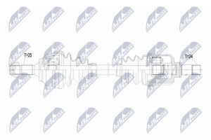 Приводний вал Peugeot 207 06-, 208 12-, 308 07-, 3008 09-, 5008 09-, 2008 13-, Citroen C3 09-, C4 09-, Ds3 09-, Ds4 11-, Ds3 15-, Ds4 15-