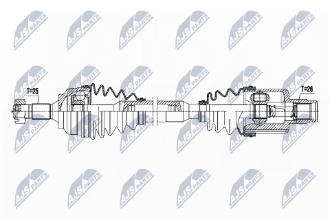 Приводний вал Peugeot 207 1.6 07-, 2008 1.2Vti,1.6Hdi,1.6Vti 13- Приводний вал Peugeot 207 1.6 07-, 2008 1.2Vti,1.6Hdi,1.6Vti 13-