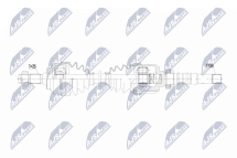 Приводний вал Peugeot 3008 I,Ii 09-, 308 07-, 208 12-, 2008 13-, 5008 09-, Citroen C4Ii 09-, Ds4 11-, Ds4 Crossback 15-