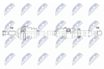 Приводний вал Renault Clio Iii 1.2 05-, Modus