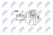 Шарнирный комплект, приводной вал Renault Twingo 0.9,1.0 14-, Smart Forfour,Fortwo 14- Шарнирный комплект, приводной вал Renault Twingo 0.9,1.0 14-, Smart Forfour,Fortwo 14-