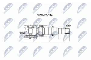 Шарнирный комплект, приводной вал Toyota Avensis Adt251 2.2D-4D 05-, Corolla 2.0D 06-13, Corolla Verso 2.2D 04-, Auris 2.0D,2.2D 06-12, Verso 2.2D 09-