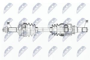 Приводний вал Toyota Aygo 1.4Hdi 05-, Citroen C1 1.4Hdi 05-, Peugeot 107 1.4Hdi 05-