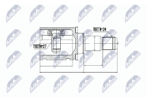 Шарнирный комплект, приводной вал Toyota Rav-4 Atm 2.0,2.4 05-12, 3.5 Atm 07-12, Camry Avv50 2.5 Hybrid 11-, Lexus Es250H 12- Шарнирный комплект, приводной вал Toyota Rav-4 Atm 2.0,2.4 05-12, 3.5 Atm 07-12, Camry Avv50 2.5 Hybrid 11-, Lexus Es250H 12-
