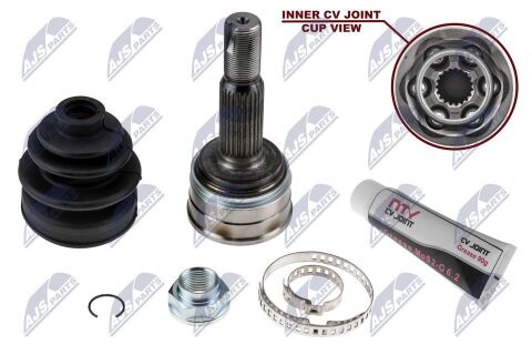 Шарнирный комплект, приводной вал Toyota Rav4 4Wd 06-19, Yaris Cross 1.5Awd 20-, Lexus Nx300H 18-, Ux250H E-Four 18- Шарнирный комплект, приводной вал Toyota Rav4 4Wd 06-19, Yaris Cross 1.5Awd 20-, Lexus Nx300H 18-, Ux250H E-Four 18-