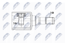 Комплект шарнірів, приводний вал Volvo 2.0T,2.0T5 S60Ii Комплект шарнірів, приводний вал Volvo 2.0T,2.0T5 S60Ii