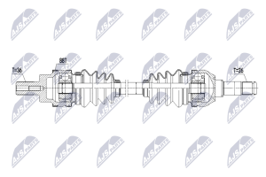 Приводний вал Volvo S40Ii T5 Awd 04-, V50 T5 Awd 04-