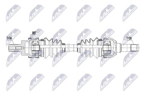Приводной вал Volvo S40Ii T5 Awd 04-, V50 T5 Awd 04- Приводной вал Volvo S40Ii T5 Awd 04-, V50 T5 Awd 04-