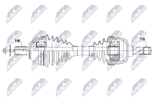 Приводний вал Volvo S60Ii 10-, V60 10-, V70Iii 07-, S80Ii 06-, Ford Eng.2.5 Mondeo Iv 07-, S-Max 06-