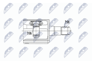 Комплект шарнірів, приводний вал Volvo S80 2.0T,2.4T,2.5T 99-06, Xc70 2.4T Xc, 2.5T Xc, 2.4D5 Xc 00-08, S60 00-10, V70Ii 00-07, Xc70 2.4T 00-02