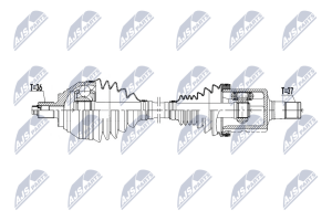 Приводний вал Vw Passat 14-, Tiguan 16-, Touran 15-, Arteon 17-, Caddy V 20-, Skoda Kodiaq 16-, Superb Iii 15-, Karoq 17-, Seat Ateca 16-, Tarraco 18-, Audi Q3 18-, Cupra Formentor 20-