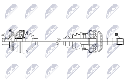 Приводний вал Vw Sharan 1.9Tdi 96-, Ford Galaxy 1.9Tdi 95-, Seat Alhambra 1.9Tdi 96- Приводний вал Vw Sharan 1.9Tdi 96-, Ford Galaxy 1.9Tdi 95-, Seat Alhambra 1.9Tdi 96-
