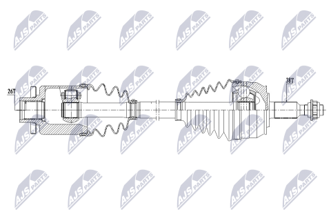 Приводний вал Vw T5 3.2 4Motion 03-09