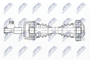 Приводний вал Vw T5 4Motion 09-