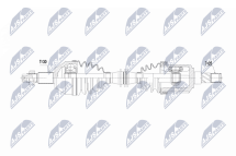 Приводний вал Alfa Romeo 159 1.8,1.9Jtdm,2.2Jts 05-11, Spider 2.2Jts 06-11