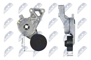 Натяжний ролик, поліклиновий ремінь Audi A3 96-12, Tt 98-06,Seat Alhambra 96-10, Altea 04->,Arosa 00-04, Ibiza