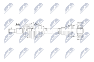 Приводний вал Audi A3 Quattro 96-, Tt Quattro 98-, Golf Iv 4Motion 97- Bora 4Motion 98-, Seat Leon 4Wd 99-