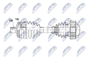 Приводний вал Audi A4 1.6 B6,B7 00-, Seat Exeo 1.6 08-