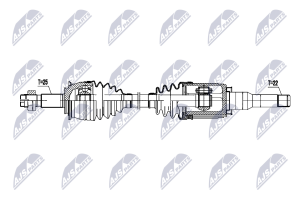 Приводний вал Chevrolet Aveo 1.4,1.6 11-, Sonic 1.8 12-