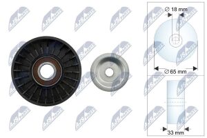 Відвідний/напрямний ролик, клиновий ремінь Chrysler, Dodge, Jeep Cherokee 1998-2001 2.5 Td