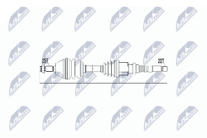 Приводной вал Citroen Berlingo 1.1,1.4 96-, Xsara 1.4,1.6 97-05, Peugeot Partner 1.1,1.4 96-