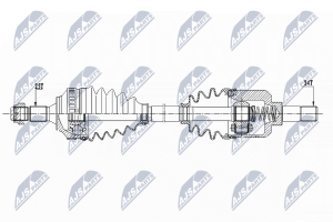 Приводний вал Citroen Berlingo 96-05, Peugeot Partner 96-05, Citroen Xsara