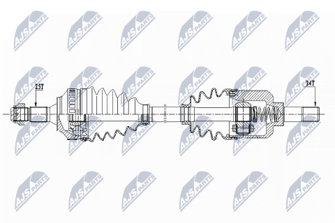 Приводной вал Citroen Berlingo 96-05, Peugeot Partner 96-05, Citroen Xsara Приводной вал Citroen Berlingo 96-05, Peugeot Partner 96-05, Citroen Xsara