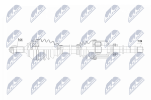 Приводной вал Citroen C3 Aircorss Ii 17-, Opel Crossland,X 17-