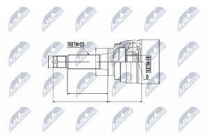 Комплект шарнірів, приводний вал Daewoo Tico 94-, Matiz 98-
