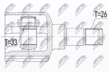 Шарнирный комплект, приводной вал Ford Focus Iii 1.0T 12-, C-Max