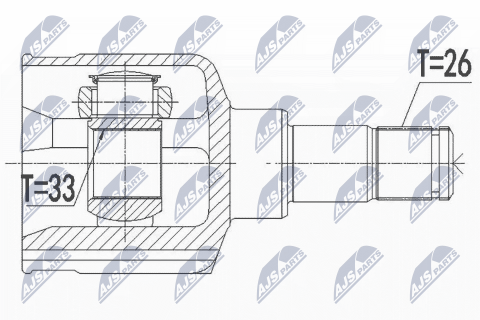 Комплект шарнірів, приводний вал Ford Focus Iii 1.0T 12-, C-Max