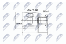 Комплект шарнірів, приводний вал Ford Windstar 3.8