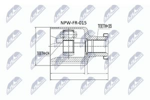 Комплект шарнірів, приводний вал Ford Windstar 3.8