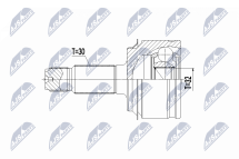 Комплект шарнірів, приводний вал Honda Crv 12-