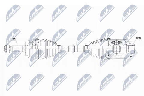 Приводний вал Jeep Compass 2Wd 2.4 14- Приводний вал Jeep Compass 2Wd 2.4 14-