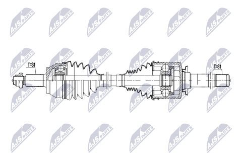 Приводний вал Land Rover Defender 4Wd 19-,Discovery V 16-, Range Rover Iv 12-, Range Rover Sport Ii 12- Приводний вал Land Rover Defender 4Wd 19-,Discovery V 16-, Range Rover Iv 12-, Range Rover Sport Ii 12-