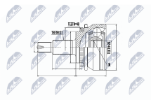 Комплект шарнірів, приводний вал Land Rover Discovery Mk3 2.7D,4.0,4.4 04- Mk4 2.7D 09-, Range Rover Sport 2.7D,3.6D,4.2,4.4 05- Комплект шарнірів, приводний вал Land Rover Discovery Mk3 2.7D,4.0,4.4 04- Mk4 2.7D 09-, Range Rover Sport 2.7D,3.6D,4.2,4.4 05-
