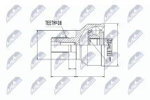 Комплект шарнірів, приводний вал Mazda 3 1.3, 1.6, 2.0 02-