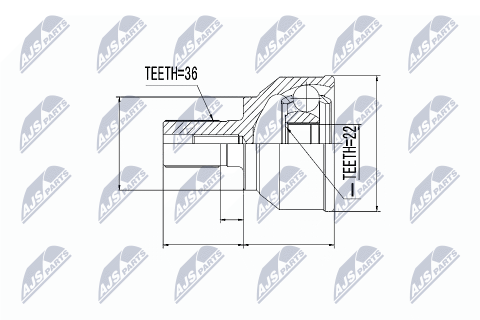 Шарнирный комплект, приводной вал Mazda 3 1.3, 1.6, 2.0 02- Шарнирный комплект, приводной вал Mazda 3 1.3, 1.6, 2.0 02-