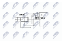 Комплект шарнірів, приводний вал Mazda 323 1.8 Ohc 89-94, Protege -95, Kia Sephia 1.8
