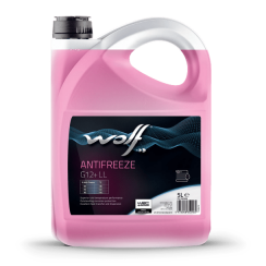 Антифриз WOLF ANTIFREEZE G12+ LL (красный) концентрат, 5 литров