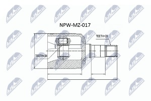 Шарнирный комплект, приводной вал Mazda 626 Ge
