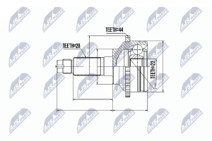 Шарнирный комплект, приводной вал Mazda 626 Gf 1.8I 16V 97-, Xedos-6 1.6 92-
