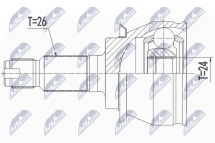 Комплект шарнірів, приводний вал Mini R56