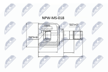 Комплект шарнірів, приводний вал Mitsubishi Galant Usa Ea3 Комплект шарнірів, приводний вал Mitsubishi Galant Usa Ea3