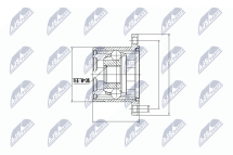 Комплект шарнірів, приводний вал Nissan Armada 03-, Titan 03-, Infiniti Qx56 03- Комплект шарнірів, приводний вал Nissan Armada 03-, Titan 03-, Infiniti Qx56 03-